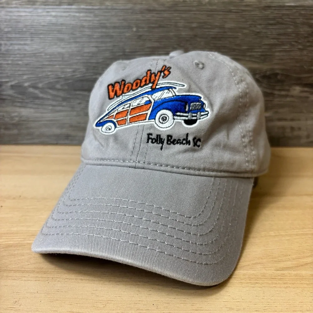 Woodys‎ Pizza Hat Cap Strap Back Gray South Carolina Adjustable